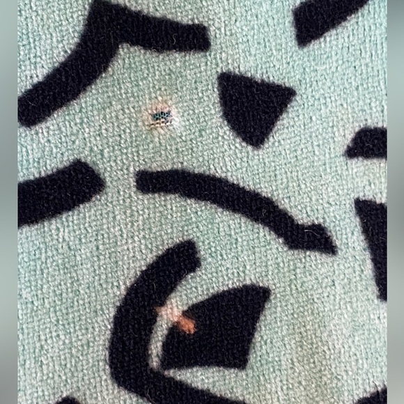 Velour collared maximalist sweater abstract vintage Keith Haring esque - Picture 14 of 14